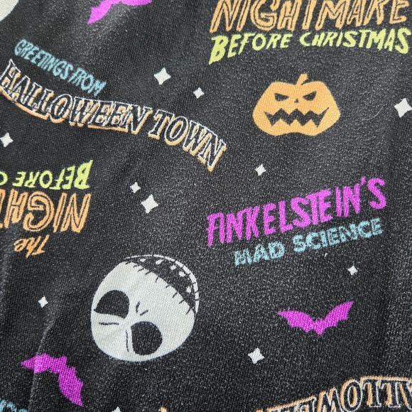 Disney Women Sleepwear Large Black Nightmare Before Christmas Pajama Pant Jogger - Picture 11 of 13